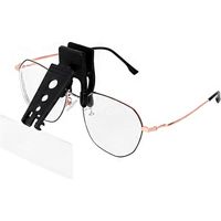 Sollbry Loupe à clipser pour lunettes avec 3 lentilles interchangeables, clipsable et rabattable mains libres 1,5 x 2,5 x 3,5 x pour la lecture, la couture, les loisirs, la carte