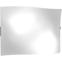 Applique Contemporanea Wing Metallo Vetro Bianco Satinato 4 Luci E27 55Cm