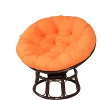 royaluxe -Coussin rond coussin de chaise capitonné arrondi coussin de sol épais coul unie confortable, Garden Cushion, Rattan Armchair Cushion, Hanging Chair Cushion, (Orange,120120cm)-sans chaise