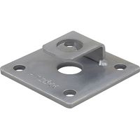 PITZL 5-Lochplatte für M20 mit Sicherungslasche 80x80x5 ZiNiP beschichtet