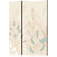 Paravent artgeist motif plantes beige 135x172 cm