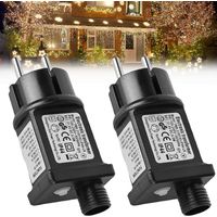 31V 6W LED-Transformator, Niederspannungsadapter IP44 mit 8 Positionen, Timer und Speicherfunktion für Lichterketten