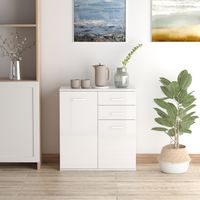 71x35x76cm - Console d’armoire, buffet, buffet, rangement polyvalent, meubles, salle à manger doté de portes et tiroirs