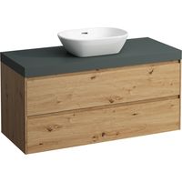 LAUFEN LANI Plan de lavabo gris trafic incl. meuble sous-lavabo,