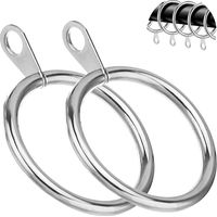 30 Pièces Argent Anneaux de Rideau,Anneaux de Suspension de Rideaux pour Rideaux et Tringles,32mm Diamètre Intérieur - pour Rideau de fenêtre, Rideau de lit, Rideau de Douche