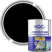 HQC Matt Emulsion Paint - Matt Finish for Interior Walls & Ceilings - Black - 10L