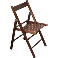 Sedia pieghevole in legno di faggio senza braccioli Dogo - Brown