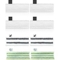 Lot de 8 chiffons de rechange pour nettoyeur vapeur Karcher SC1 SC2 SC3 SC4 SC5 : housses en microfibre.