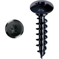 MUSTAD Panelvit FC Schraube Hängekopf - Torx - Ø6x60mm - Schwarz verzinkt - Packung mit 100 Stück - PV312A600600KNC