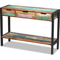 vidaXL Sideboard 3 Drawers Solid Reclaimed Wood
