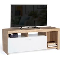 Porta TV armadio in legno e bianco MALO