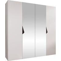 Armario Hartford 625, Blanco, 202x200x52cm, Puertas de armario: Con bisagras, Número de estantes: 0