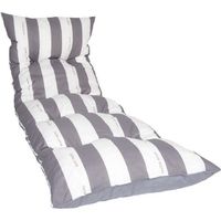 JARDIN PRIVE Sonnenliege Flokati CANCALE 188x56x12 cm grau