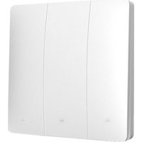 Interruttore RF Wireless Telecomando Senza Batteria 3 Tasti RF 433MHz Generatore Corrente Automatico 3 Tasti Quadrato Per Scatola 502 IP20 Bianco