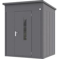 GFP Primeyard Gerätehaus Metall Gartenhaus 180x158x231 cm Geräteschuppen Pultdach anthrazit