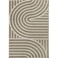 sweeek - Teppich für den Innenbereich mit grafischem Muster taupe - 80 x 150 cm