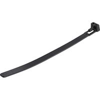 StarTech.com Wiederverwendbare Kabelbinder de 15cm - 7 mm de breit, 35 mm de Durchmesser, halten 22 kg de Zugkraft aus, de Nylon, für innen/außen, 94V-2/UL, Packung de 100 - schwarz
