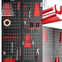 Panneaux perforés pour rangement d'outils 4 pièces en acier