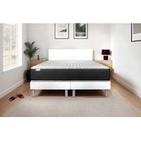 Ensemble matelas sommier VITALMEMO ONE 2x100 x 200 - Couleur: Blanc