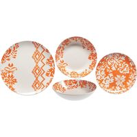 Mopita Maiorca Arancio set 18 piatti fine porcellana