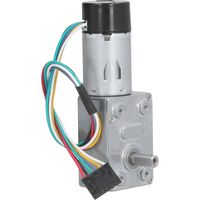 Moteur réducteur à vis sans fin métal complet JGY‑370 avec encodeur, arbre simple 24V 40RPM, auto‑verrouillage, moteur CC haute performance