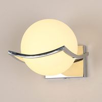 Goeco – Applique murale boule en verre 15 cm – Éclairage moderne pour salon, chambre, escalier – Base E27, métal et verre – Zone éclairée 5-10 ㎡
