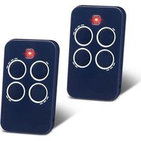 Télécommande Portail - 433 MHz - 4 Canaux - Compatible Echo TX4 TX2 TE443H - Pour Portail et Porte de Garage - 2 Pièces