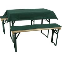 GO-DE Auflage Set 140 cm Grün für Festzeltgarnitur Bierbankauflage Husse