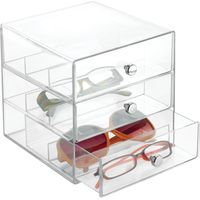 InterDesign - Cassettiera Trasparente, 2 cassetti x 3 vani