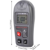 Luxmètre Digital Électronique Portable avec Mesure jusqu'à 200.000 Lux, ABS, 145x67x32mm