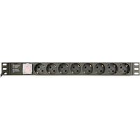 Gembird EG-PDU-014-C14 power distribution unit (PDU) 8 AC outlet(s) 1U Black