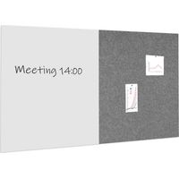 Tableau blanc avec un panneau acoustique 100×200 cm - Gris