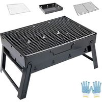 Ensemble d'ustensiles pour barbecue Miyabitors Mini Barbecue - Charbon - 5 personnes