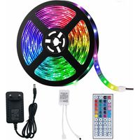 LED-Leuchten mit Fernbedienung 5050 RGB 5m lang 150LED 24 Tasten und Netzteil