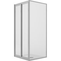 Duschkabine eckig Saloon mit 2 Schwenktüren Klarglas h 185 mod. Clint 80x90 cm Öff. 90