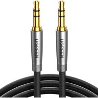 Câble Audio Jack 3.5mm Mâle en Nylon Tressé Stéréo Câble Aux Voiture Compatible avec iPhone 6S iPad iPod PC Manette PS5 Casque Chaîne HiFi Autoradio Barre de Son (1M)