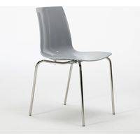 12 Chaises Lollipop Grand Soleil pieds acier bar promo stock - Gris