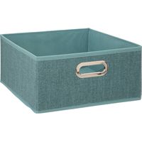 Velourskorb 31x15cm mix n modul petrolblau meliert - 5five