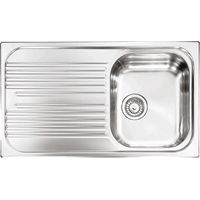 Lavello Plados in acciaio 1 vasca più scolapiatti 860x500 scolapiatti a sinistra
