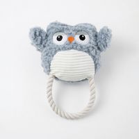 Jouet chien hibou en peluche chenille avec couineur, résistant à mâcher
