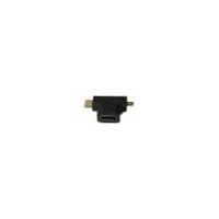Adapt.micro hdmi + mini hdmi male to hdmi femelle