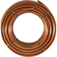 Tuyau d'arrosage goutte à goutte 16mm à 33 cm séparation par goutteur autorégulant, 25 mètres, marron