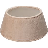 Base para árbol de Navidad de piel sintética beige de 55 cm