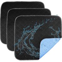 3 housses de siège lavables pour incontinence, alèses lavables 50 x 50 cm, alèses imperméables et très absorbantes pour fauteuil roulant, voiture, canapé - réutilisables et douces pour la peau