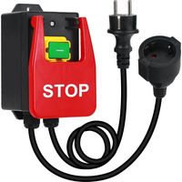 Paddle switch for table saw, single-phase 220V/230V on/off switch, emergency stop, switch with heavy-duty extension cord. Suitable for table spindle moulder and pillar drill.
