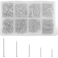 900 Pièces Assortiment de Clous, Avec clous de finition, pointes, clous ordinaires,Clous Muraux en Béton, Pointes et Cclous d’Accrochage pour Accrocher Images Travail du Bois