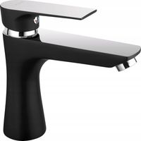 Ferro Algeo Square Waschtischarmatur Schwarz und Chrom