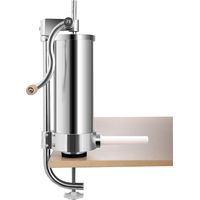 COSTWAY 3,6L Wurstfuellmaschine Wurstspritze Wurstpresse Wurstfueller Edelstahl Inkl. Fuelltuellen
