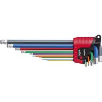 Wiha Stiftschlüssel Set im ErgoStar Halter Sechskant-Kugelkopf MagicRing® 9-tlg. farbig leuchtend (41979)