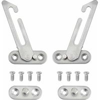 Ulisem2pcs UPVC-Fensterbegrenzer, Fensterbegrenzer aus Edelstahl 304 mit Schrauben für linkes und rechtes Fenster